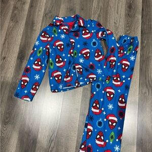 Kids Blue Spider-Themed Pajamas